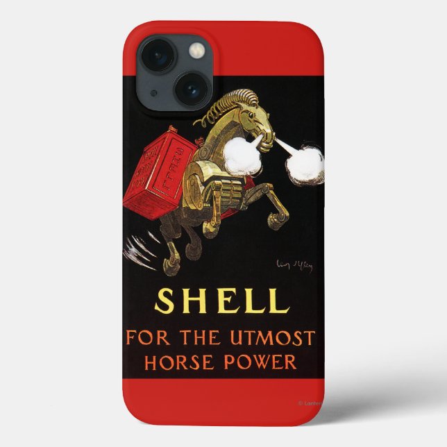 Mechanical Horse with Shell Oil Case-Mate iPhone Case (Back)