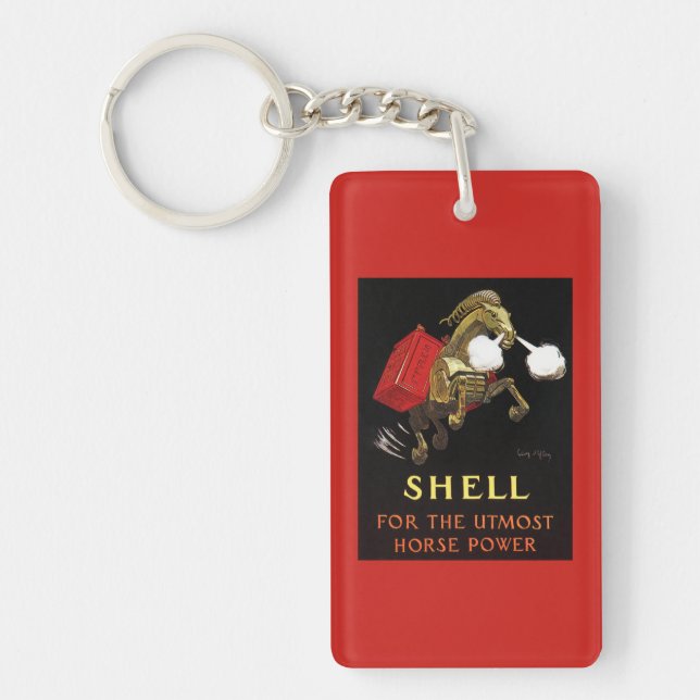 Mechanical Horse with Shell Oil Key Ring (Front)