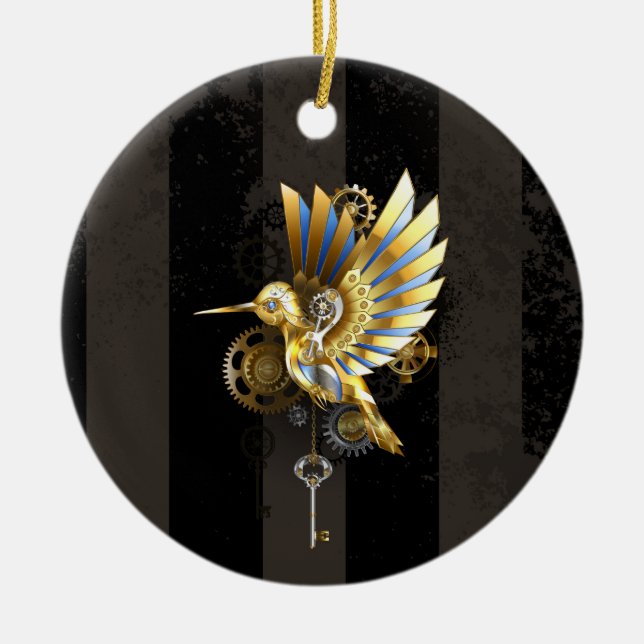Mechanical Hummingbird Ceramic Tree Decoration (Front)
