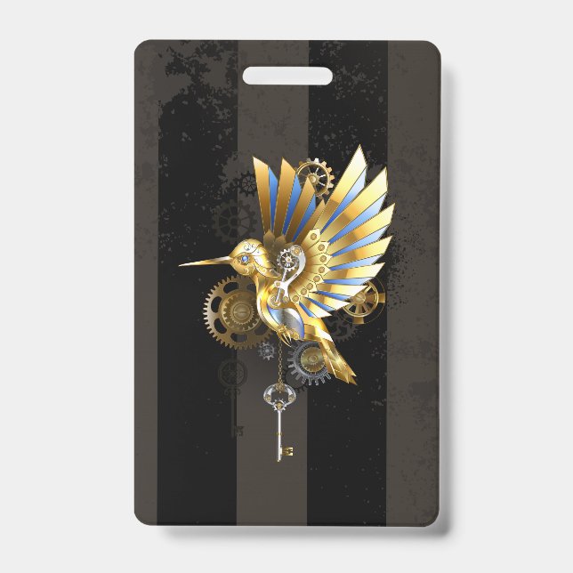 Mechanical Hummingbird ID Badge (Front)