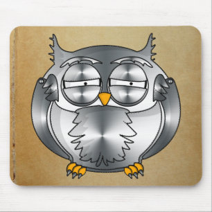 mechanical owl mouse mat
