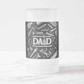 Mechanical Pattern, Dad Frosted Glass Beer Mug