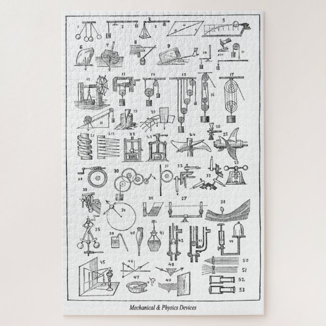 Mechanical & Physics Devices ~  Cyclopaedia ~ Jigsaw Puzzle (Vertical)