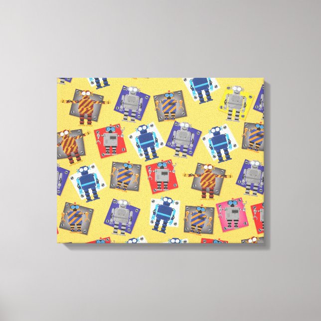 Mechanical Robot Cartoon Canvas Print (Front)