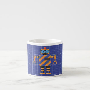 Mechanical Robot Cartoon Espresso Cup