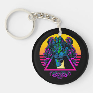 Mechanical Robotic Hand Modern Artwork   Key Ring