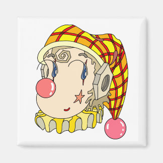 Mechanical "romantic clown" with a lovely smile. magnet