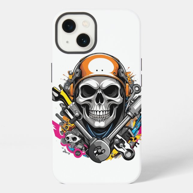 Mechanical skulliPhone / iPad case (Back)