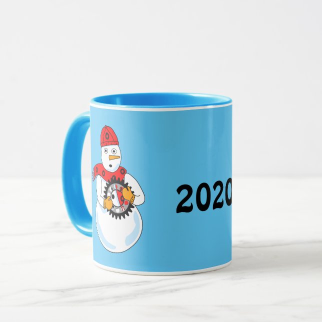 Mechanical Snowman Mug (Front Left)
