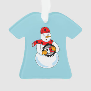 Mechanical Snowman Ornament