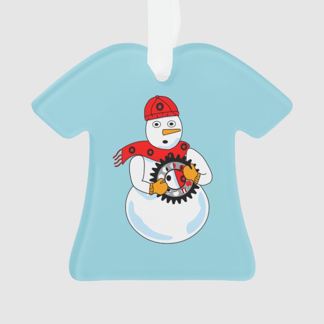 Mechanical Snowman Ornament (Front)