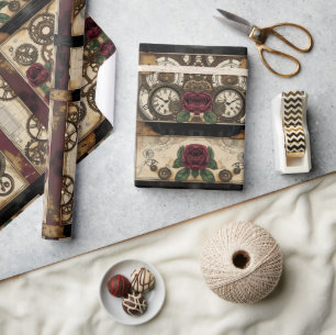 Mechanical Steampunk Wrapping Paper