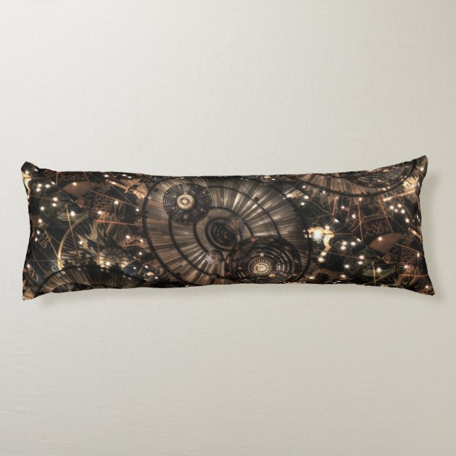 Mechanical Steampunk Zodiac Constellations Body Cushion (Back)