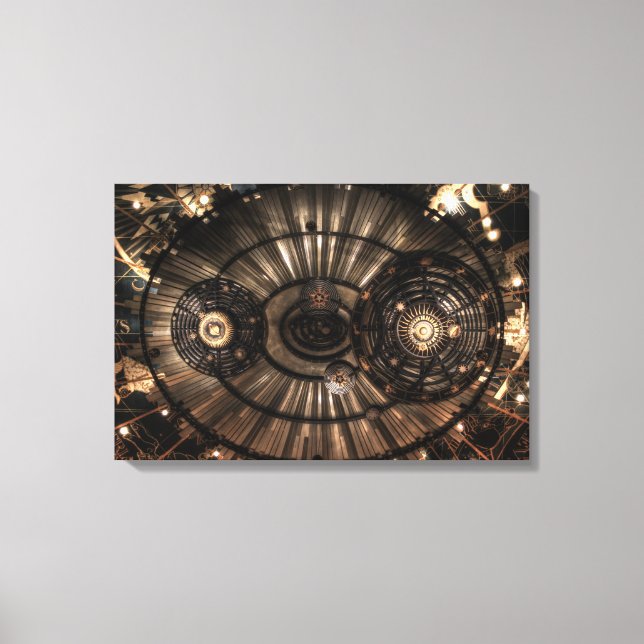 Mechanical Steampunk Zodiac Constellations Canvas Print (Front)