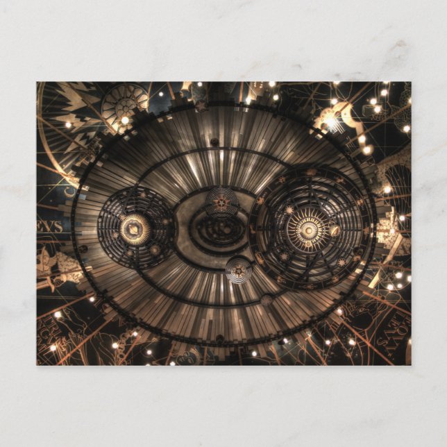 Mechanical Steampunk Zodiac Constellations Postcard (Front)