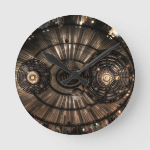 Mechanical Steampunk Zodiac Constellations Round Clock