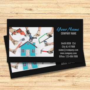 Mechanical Tools Handyman Carpentry Construction Business Card