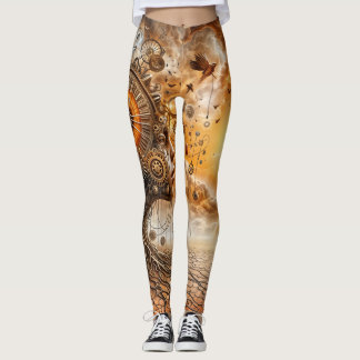 Mechanical Tree of Time Leggings