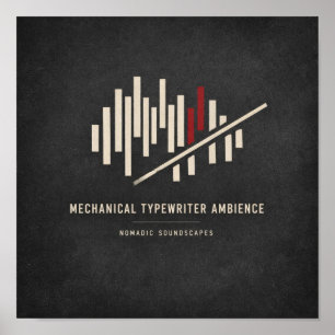Mechanical Typewriter Ambience Album Cover Poster