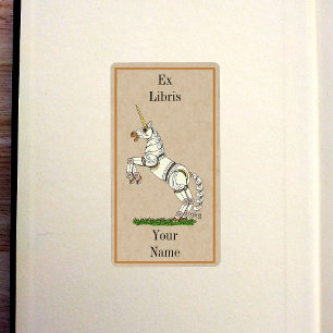 Mechanical Unicorn Bookplate