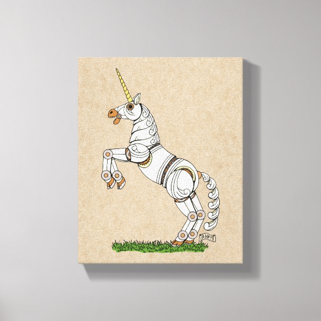 Mechanical Unicorn Canvas Print (Front)
