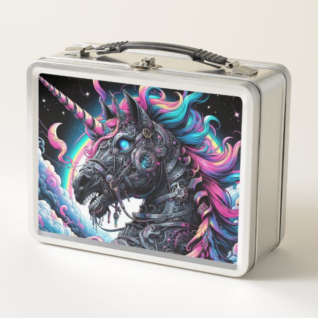 Mechanical unicorn lunch box (Front)