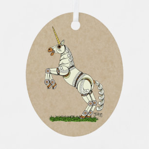 Mechanical Unicorn Metal Tree Decoration