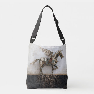 Mechanical Winged Horse ( soil ) Crossbody Bag