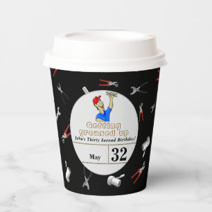 Mechanic's Birthday Paper Cups