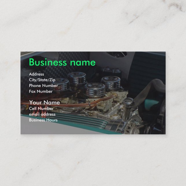 Mechanics Business Card (Front)