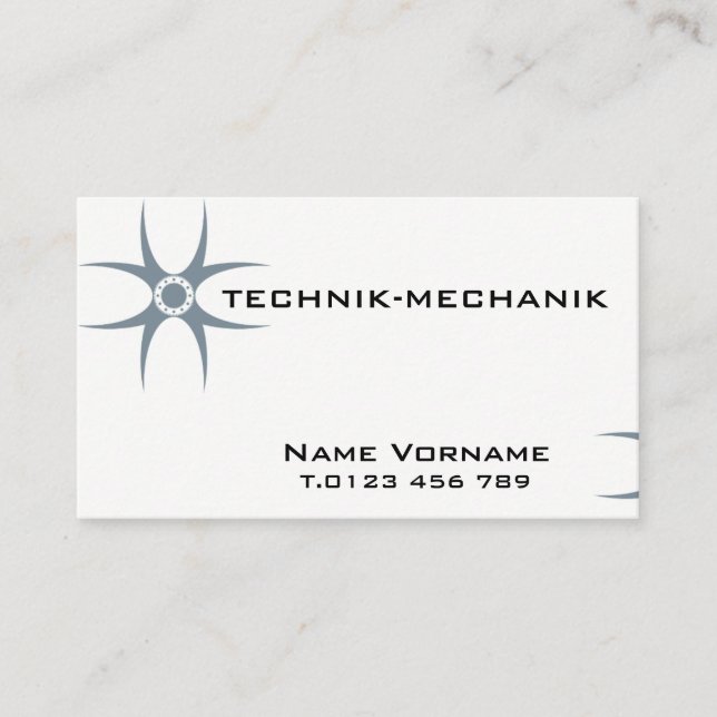 mechanics business card (Front)