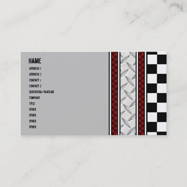 Mechanic's Business Card (Front)