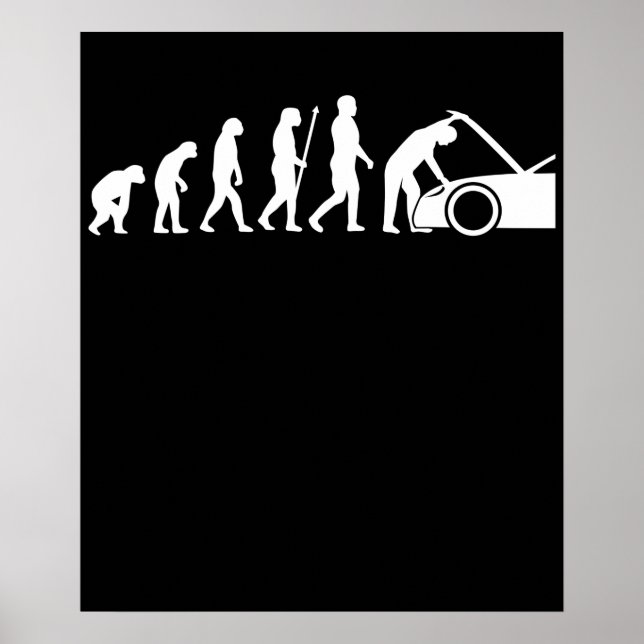 Mechanics Evolution Car Auto Mechanic Work Lover G Poster (Front)