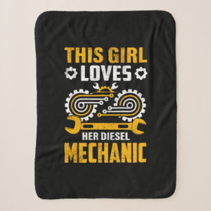 MechanicThis Girl Loves Her Mechanic Sherpa Blanket