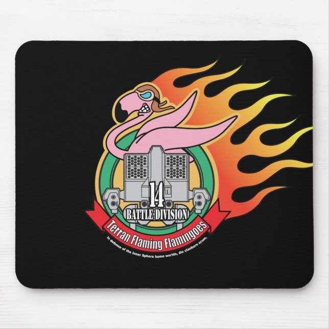 MechCorps' Terran Flaming Flaminoes Mouse Pad (Front)