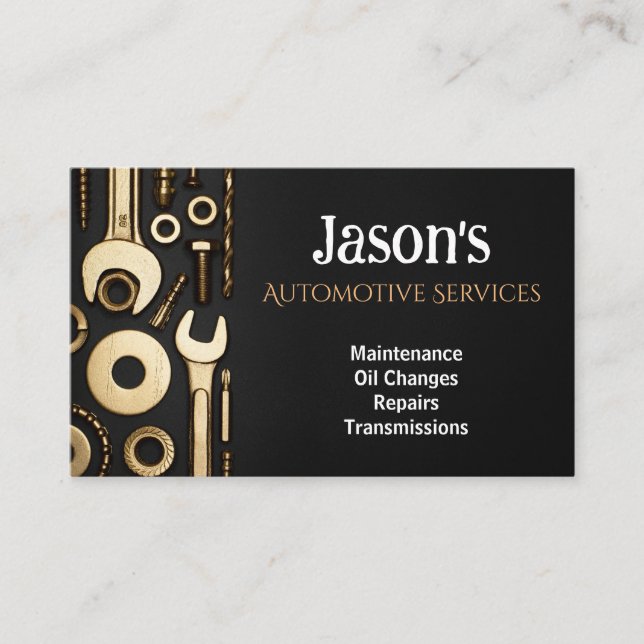 Mechincs Tools Themed Business Card (Front)