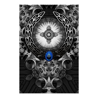 MechTron One Abstract Art Poster