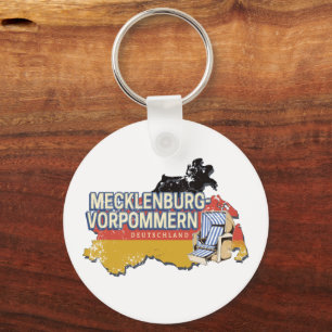 Mecklenburg-Western Pomerania Vinateg Map Germany Key Ring