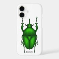 Mecynorhina torquata bug cartoon illustration