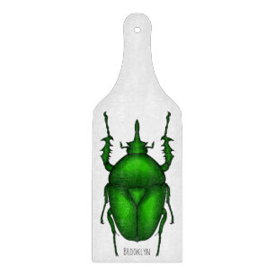 Mecynorhina torquata bug cartoon illustration cutting board