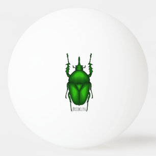 Mecynorhina torquata bug cartoon illustration ping pong ball