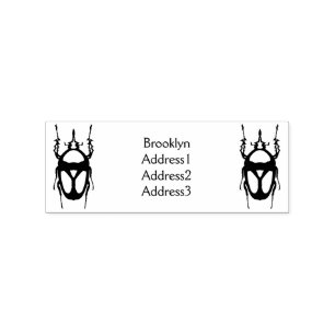 Mecynorhina torquata bug cartoon illustration rubber stamp