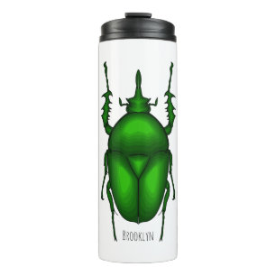 Mecynorhina torquata bug cartoon illustration thermal tumbler