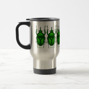 Mecynorhina torquata bug cartoon illustration travel mug
