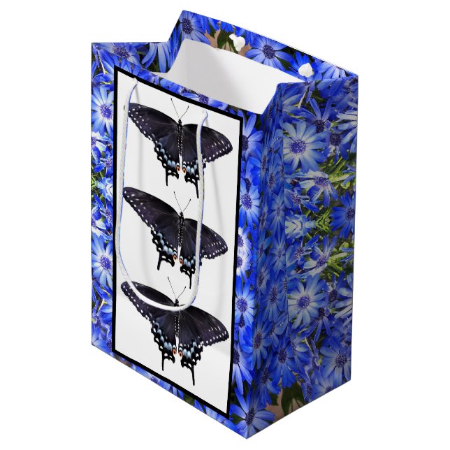 Med Gift Bag 3 Black Swallowtails (Front Angled)