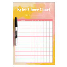 Med Personalised Chore Chart, Foam Adhesive, Pen