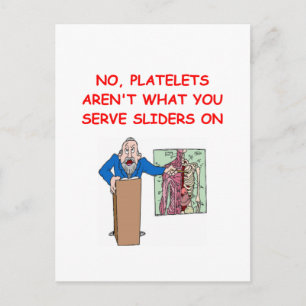 med school joke postcard
