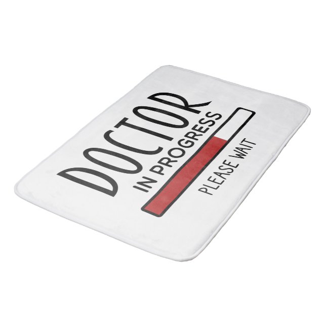 Med School Student Doctor in Progress Bath Mat (Angled)