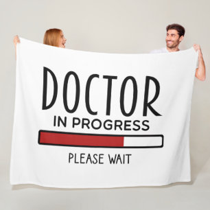 Med School Student Doctor in Progress Fleece Blanket