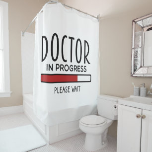 Med School Student Doctor in Progress Shower Curtain